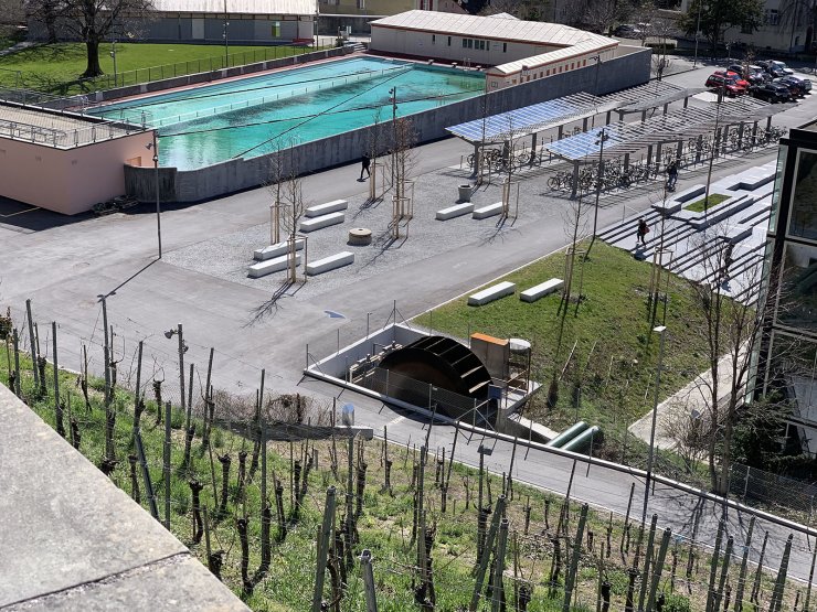 chur: wasserrad von oben gesehen