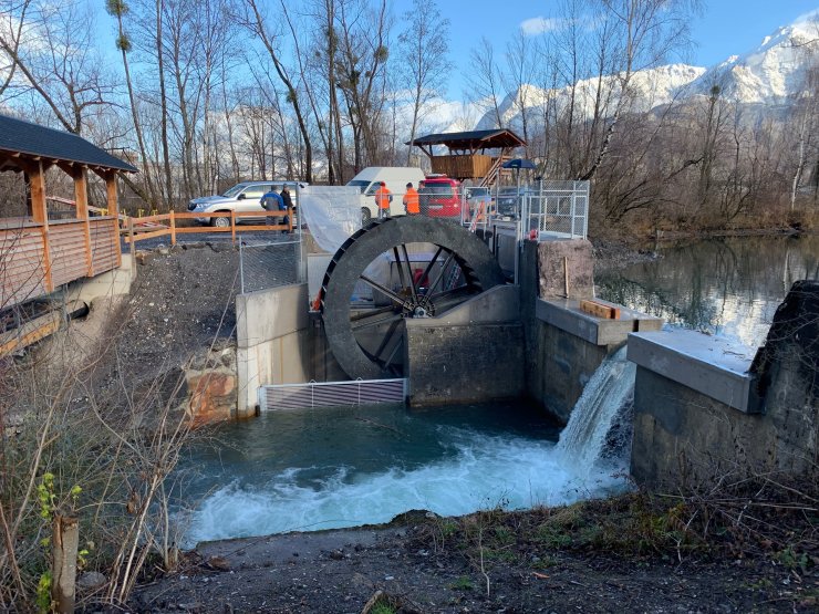 vilters-wangs: das wasserrad von der seite